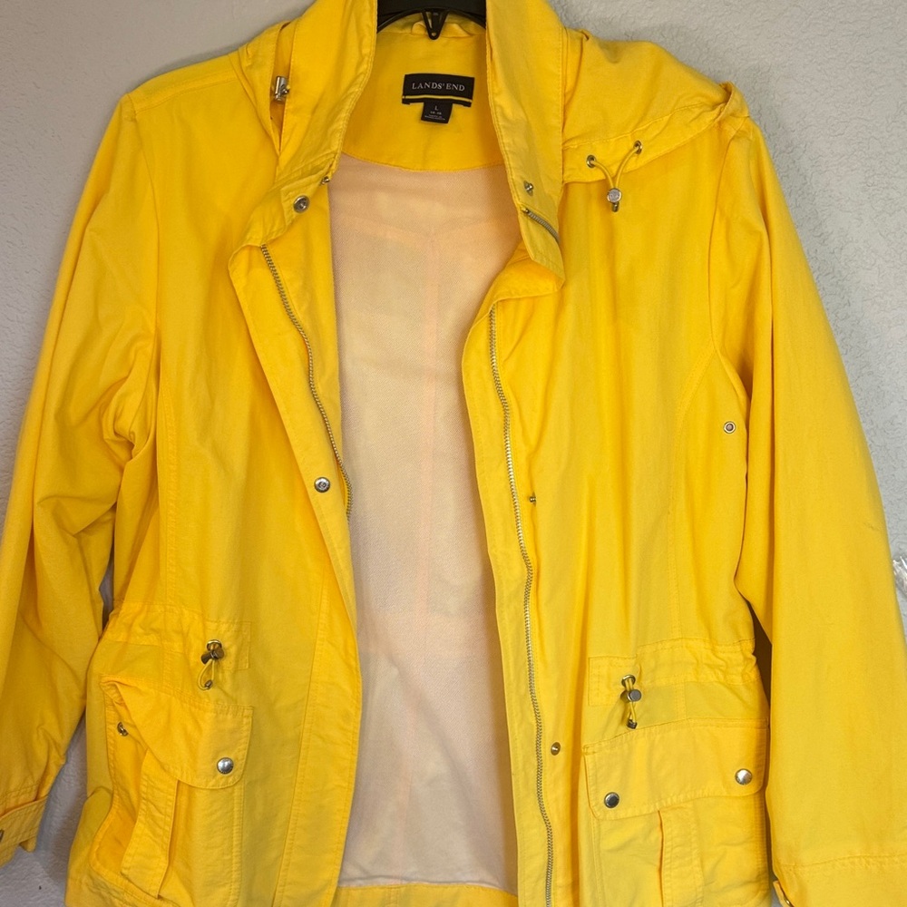 Lands' End Women's Bright Yellow Utility Jacket